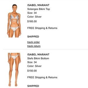 Isabel Marant silver swimsuit